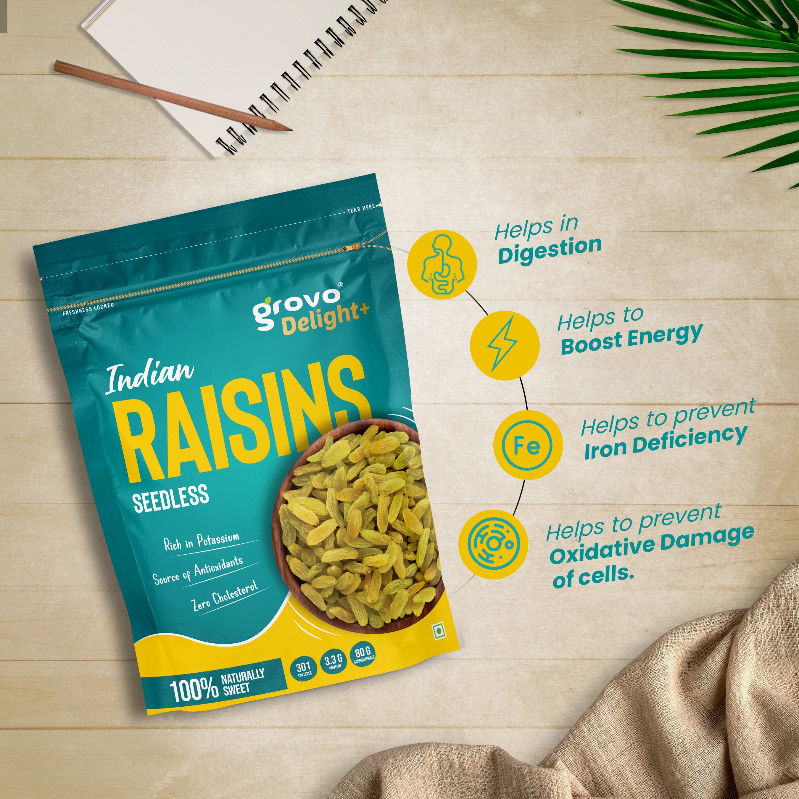 Grovo Delight+ Indian Raisins Seedless 200g – Grovo Foods