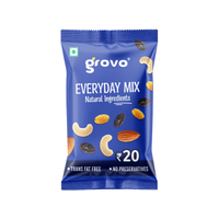 Grovo Everyday Dry Fruits & Nut Mix (16g x 12pcs) (MRP Rs. 20.00 x 12pcs)